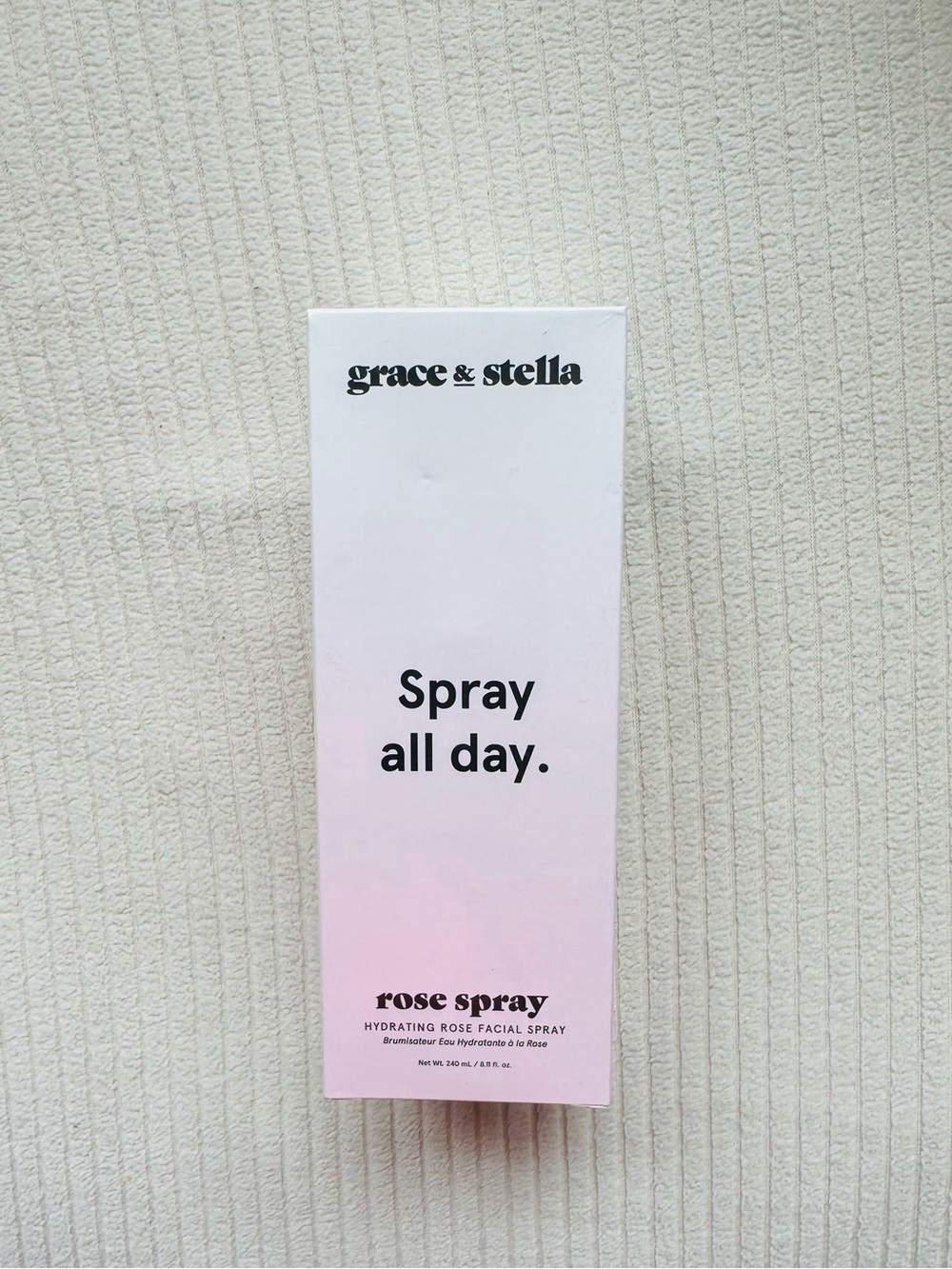 grace & stella Rose Spray Hydrating Facial Mist - White & Pink Ombre